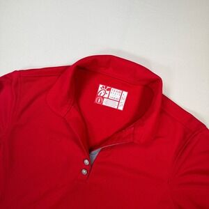 Chick-fil-A Women Red Team Style Polo Shirt Oobe Recycled Fabric Size Medium 405